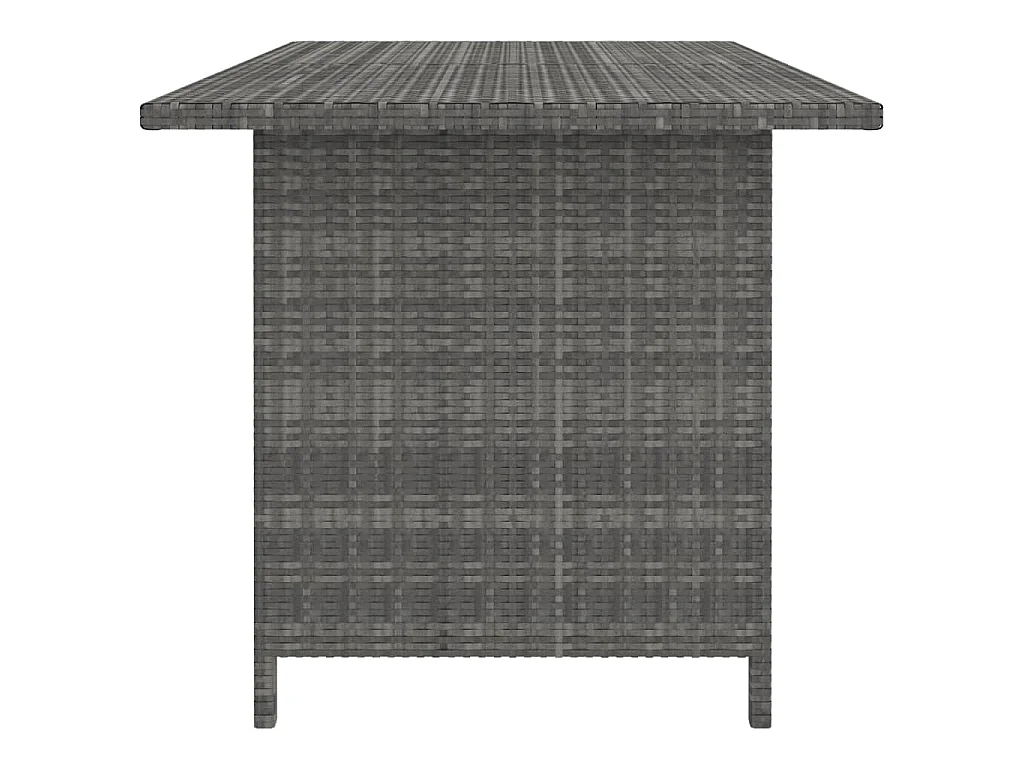 Tuintafel 110x70x65 cm poly rattan grijs BE784477