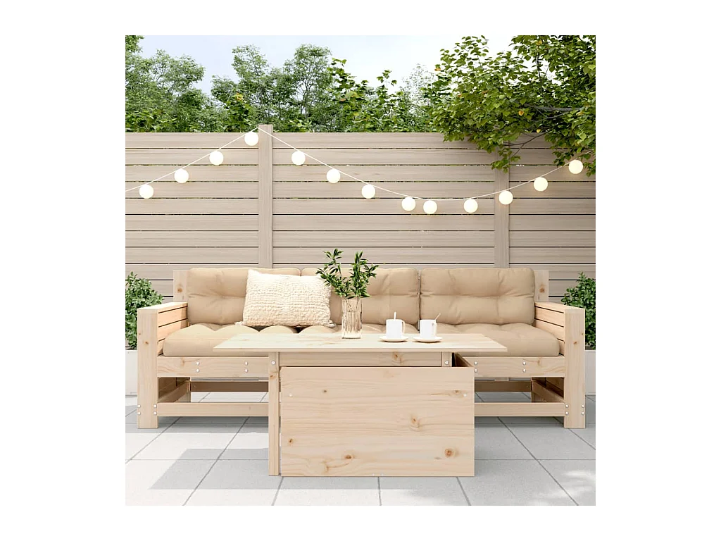 Table de jardin 100x50x75 cm bois massif de pin FR868488