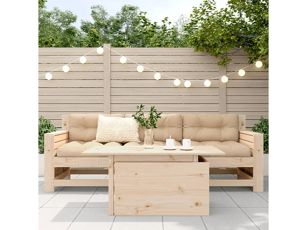 Table de jardin 100x50x75 cm bois massif de pin FR868488