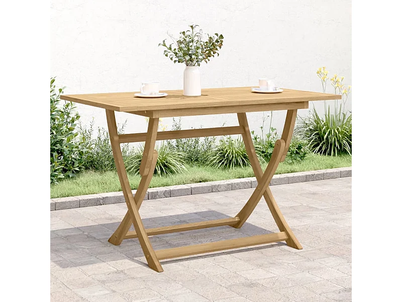 Table pliable de jardin 120x70x75 cm bois d'acacia solide FR996290