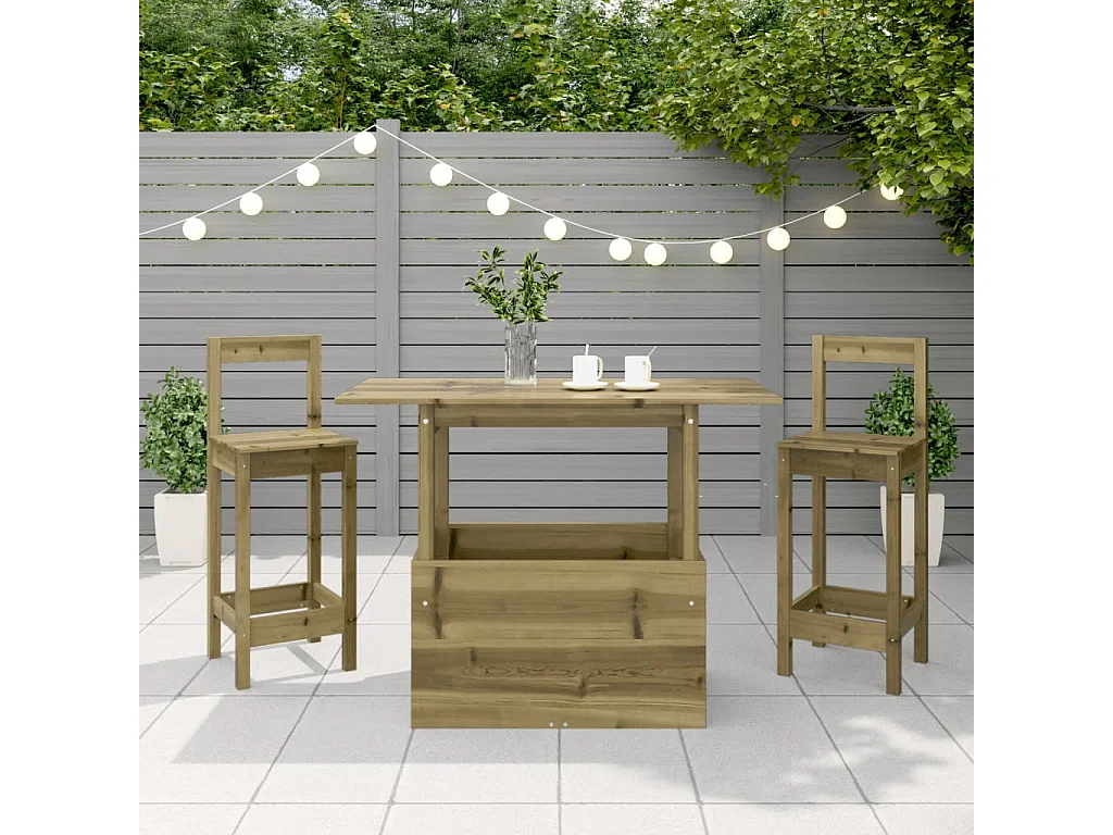 Table de jardin 100x50x75 cm bois de pin imprégné FR300782