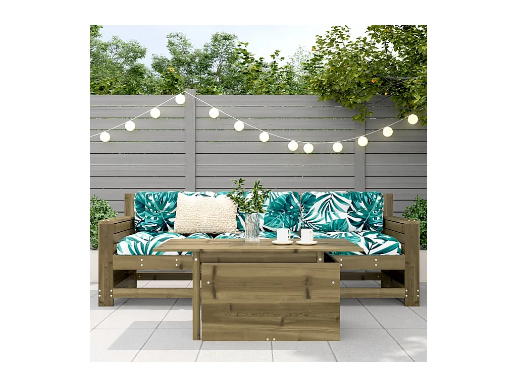 Table de jardin 100x50x75 cm bois de pin imprégné FR300782