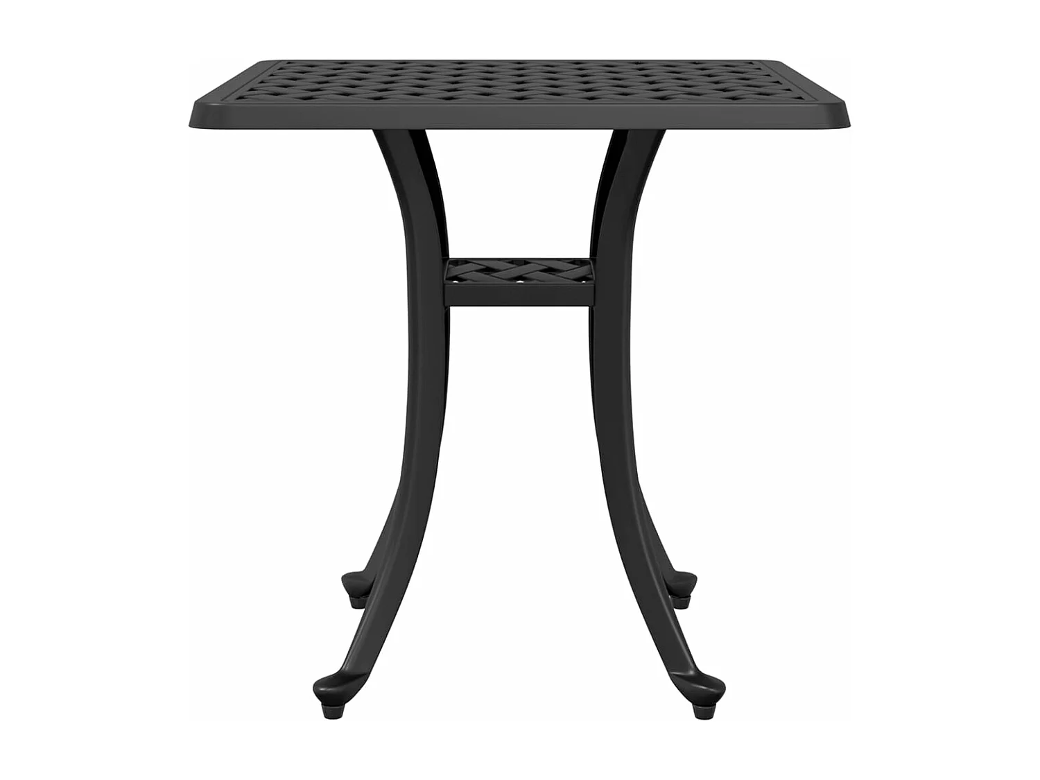 Mesa de jardín aluminio fundido negro 80x80x75 cm ES609178