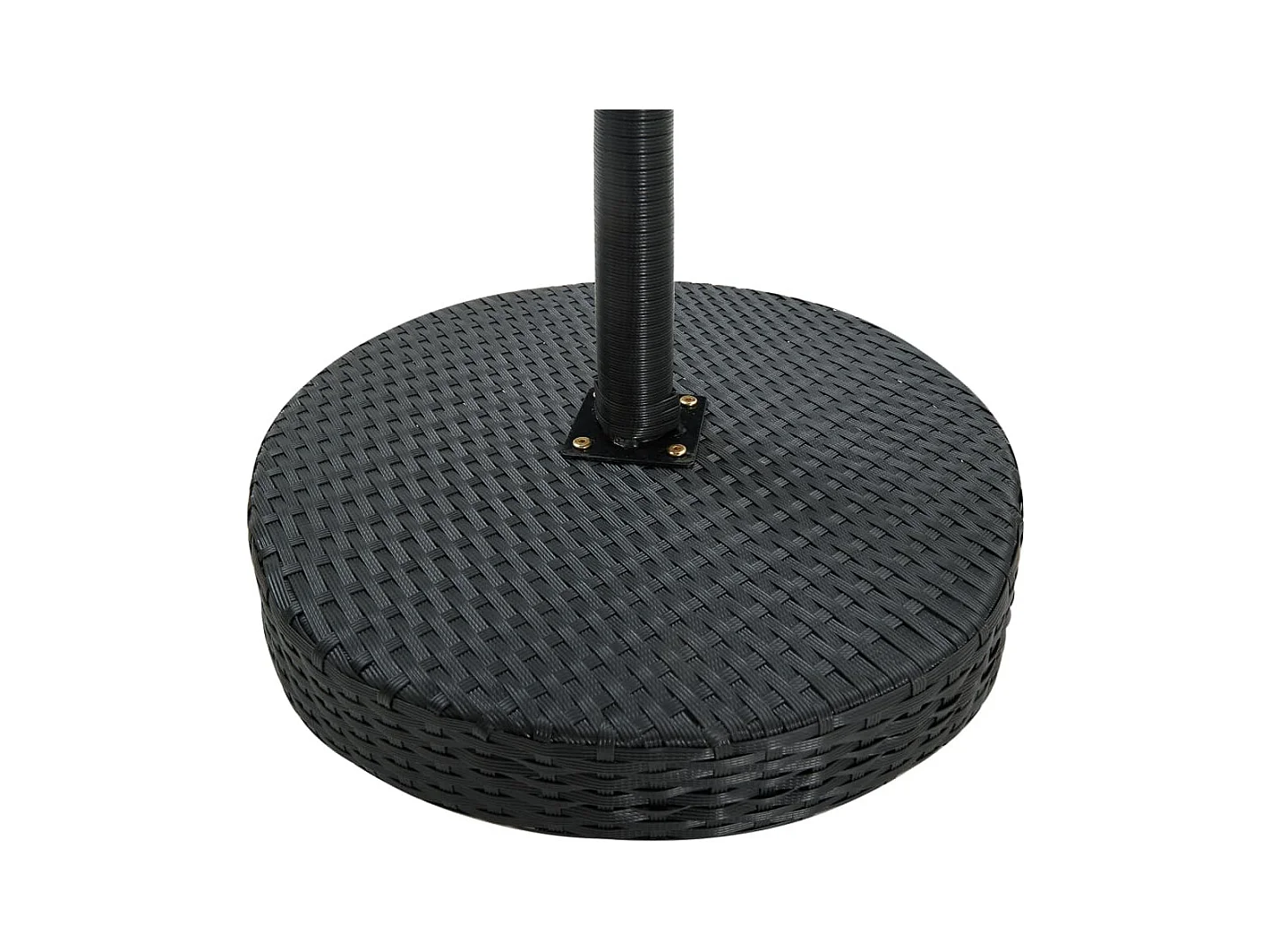 Table de jardin Noir 60,5x106 cm Résine tressée FR160099