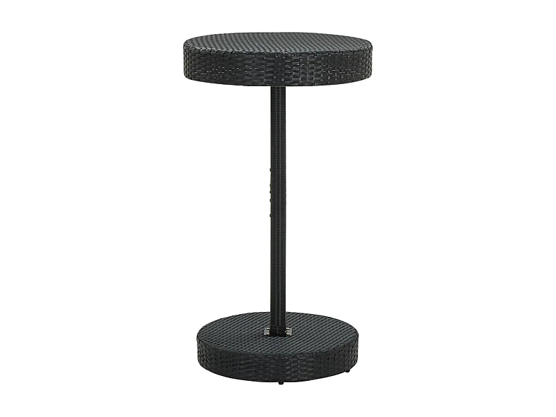 Mesa de jardim 60,5x106 cm vime PE preto PT947468