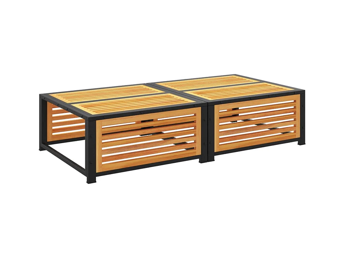Table de jardin avec tabouret bois d'acacia massif FR659945