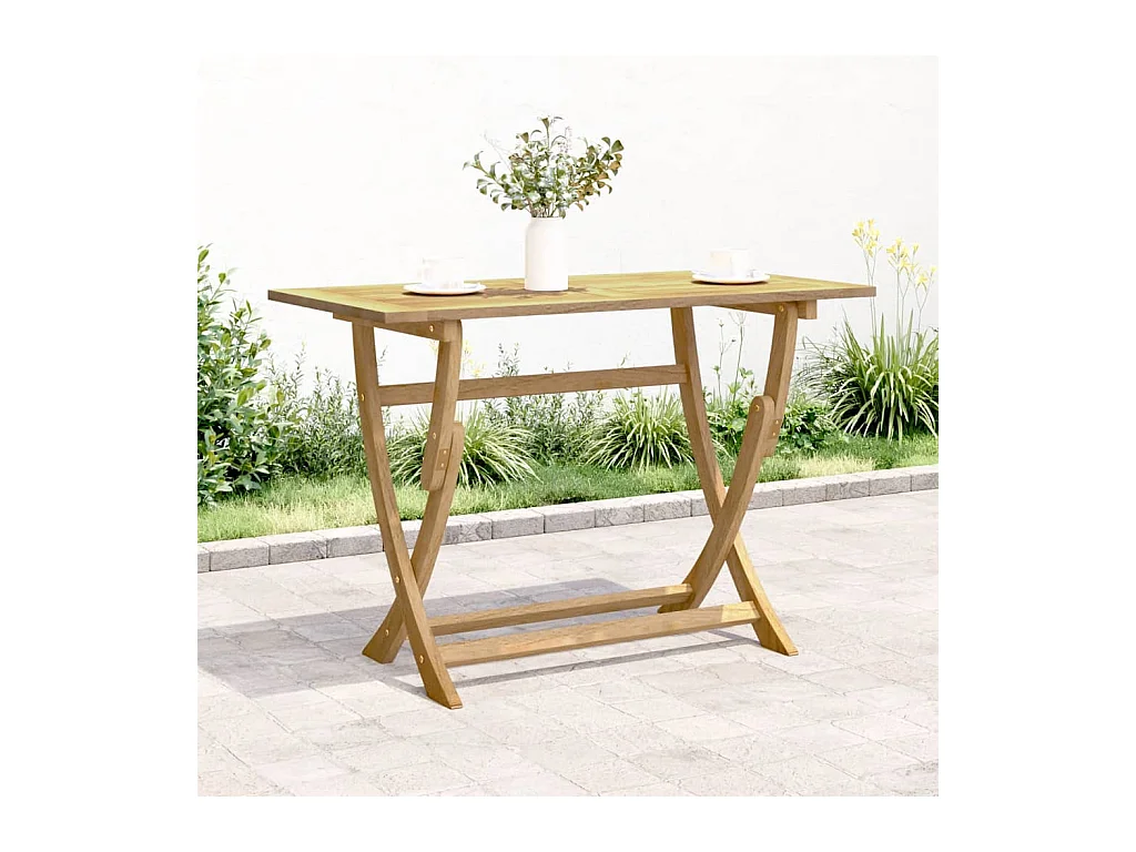 Table pliable de jardin 110x55x75 cm bois d'acacia solide FR708564