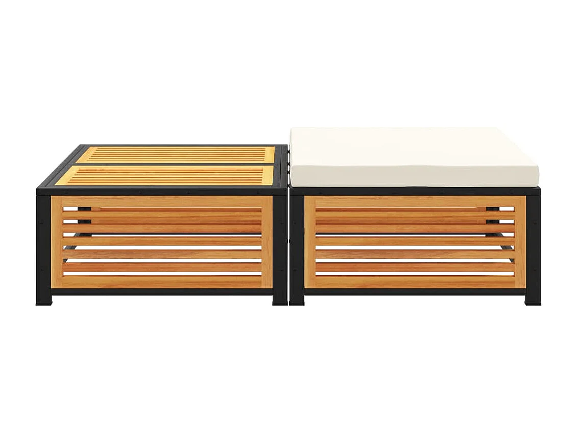 Table de jardin avec tabouret bois d'acacia massif FR823841