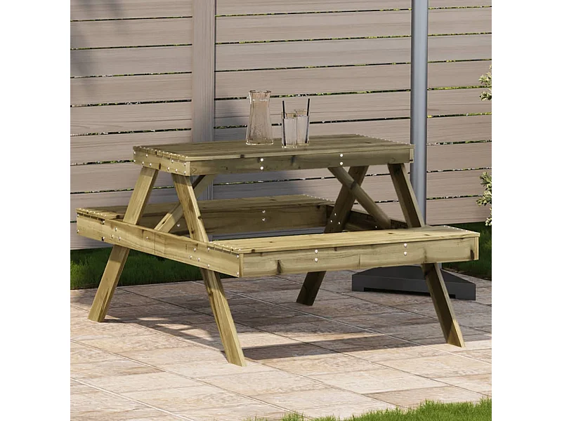 Picknicktafel 105x134x75 cm geïmpregneerd grenenhout BE113360