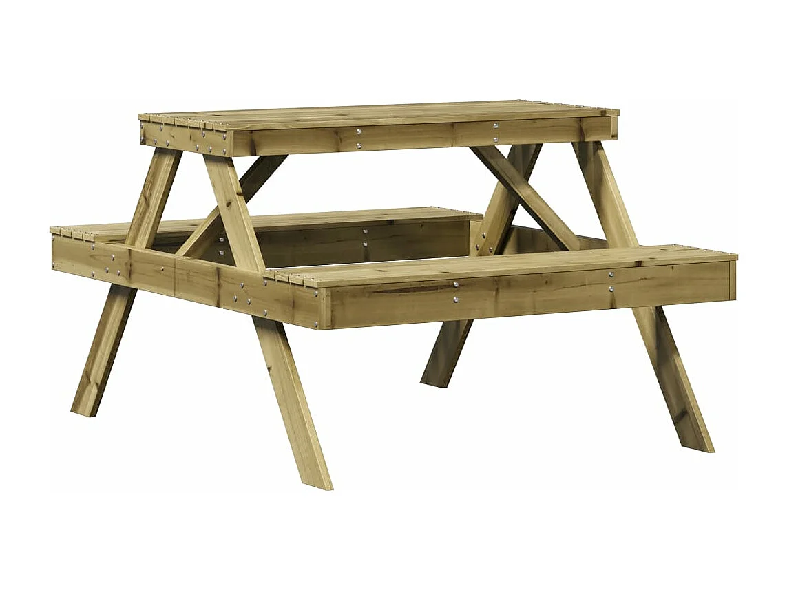 Table de pique-nique 105x134x75 cm bois de pin imprégné FR176178