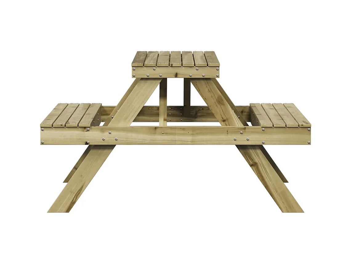 Table de pique-nique 105x134x75 cm bois de pin imprégné FR176178