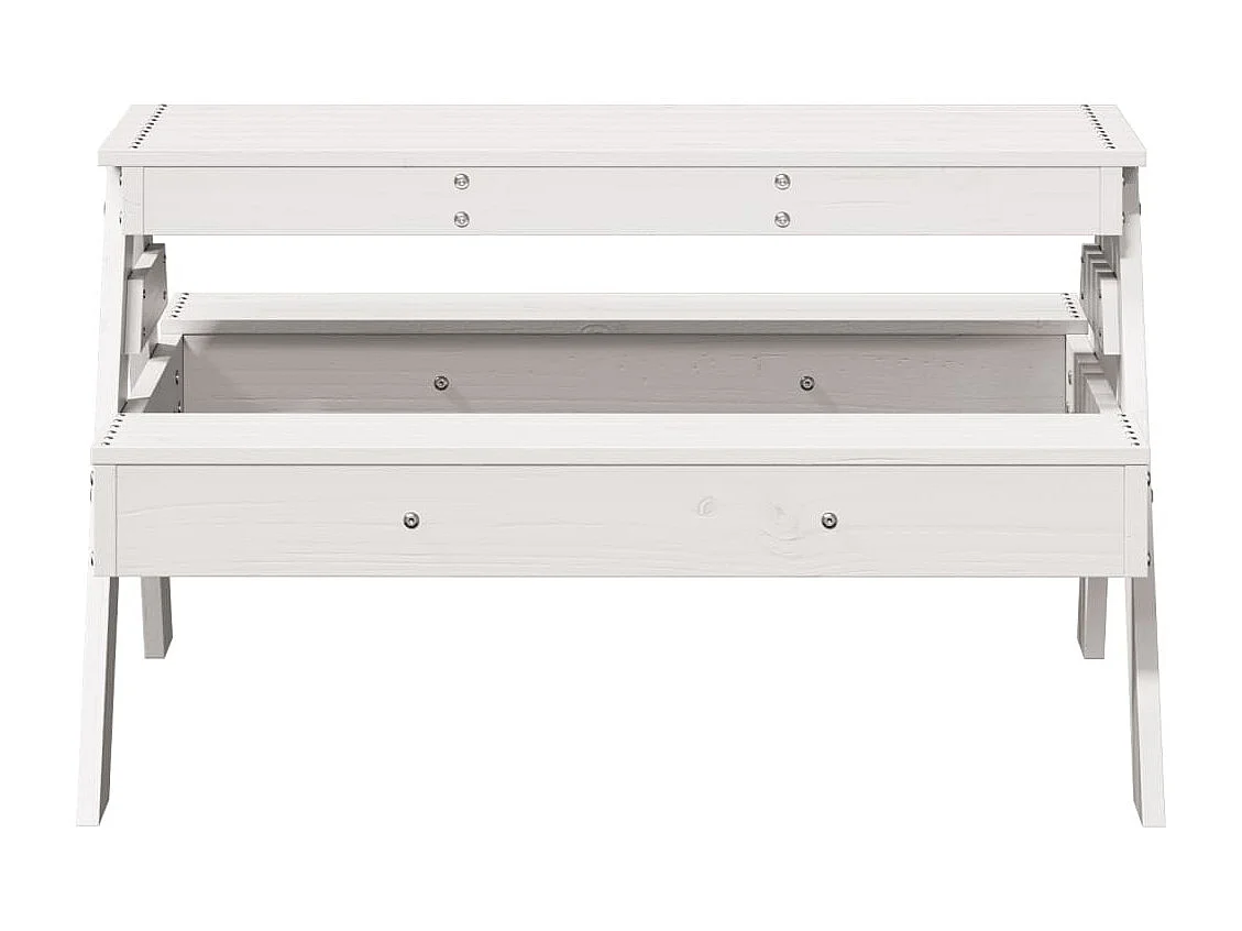 Mesa de piquenique p/ crianças 88x97x52 cm pinho maciço branco PT471286
