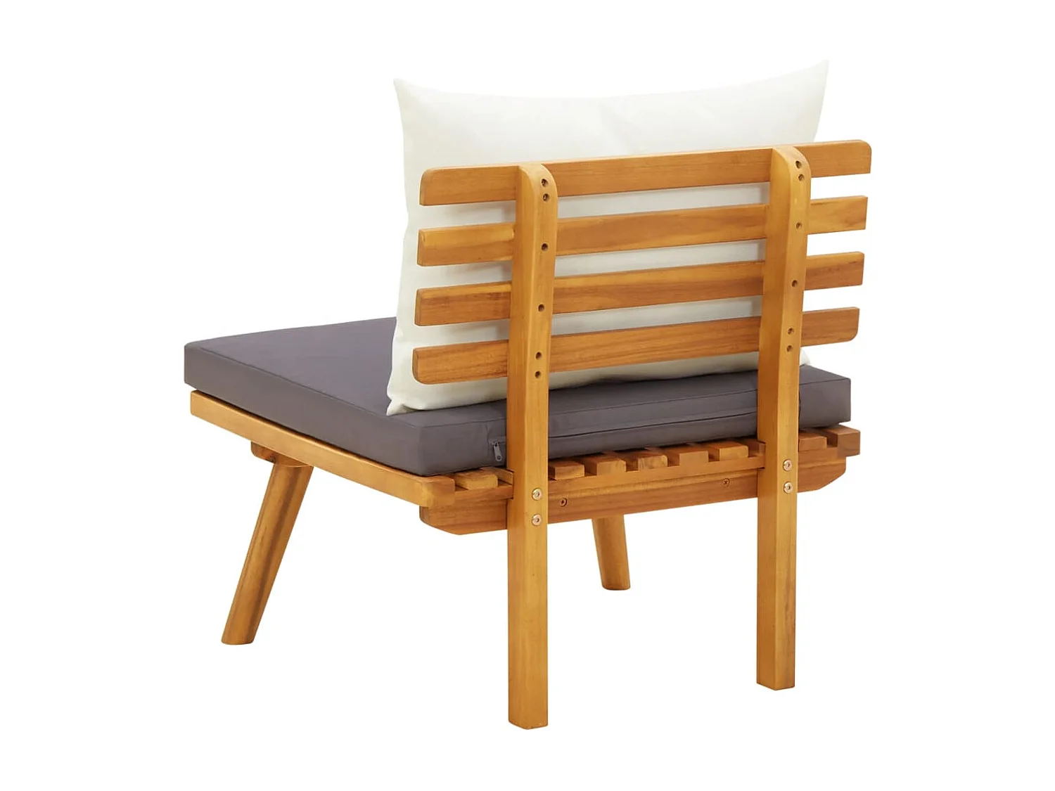 Chaise de jardin avec coussins bois d'acacia massif FR89048