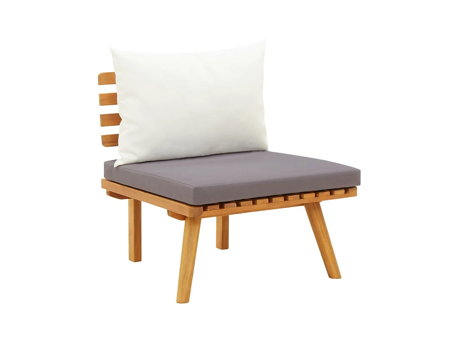 Chaise de jardin avec coussins bois d'acacia massif FR89048