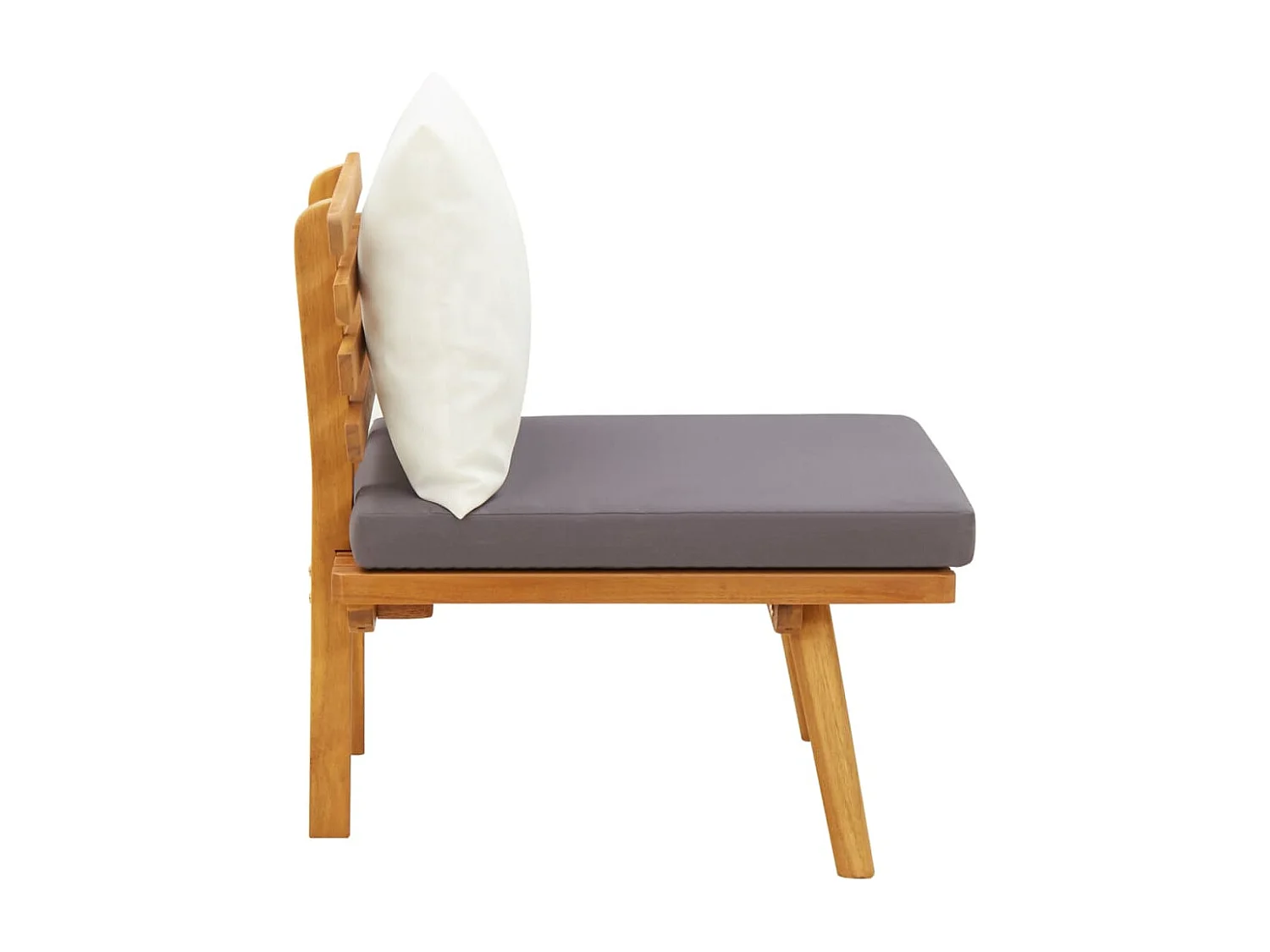 Chaise de jardin avec coussins bois d'acacia massif FR89048