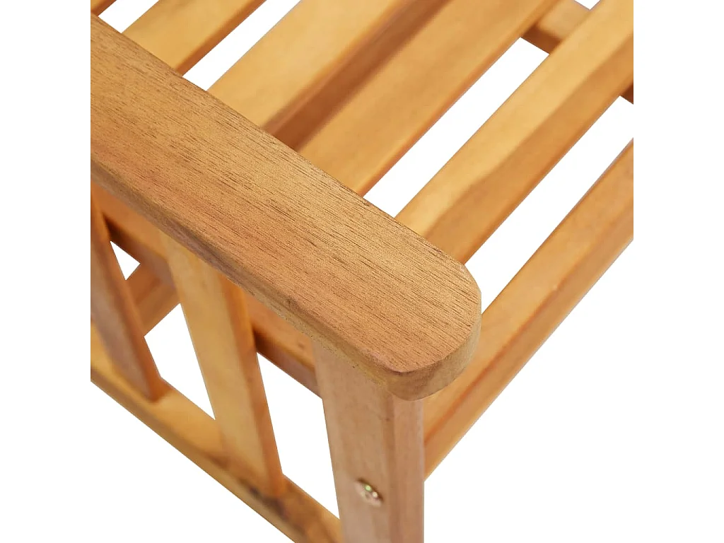 Chaises de jardin avec table à thé et coussins Acacia solide FR80043