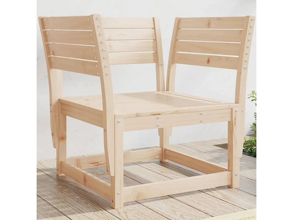 Chaises de jardin bois massif de pin FR362780