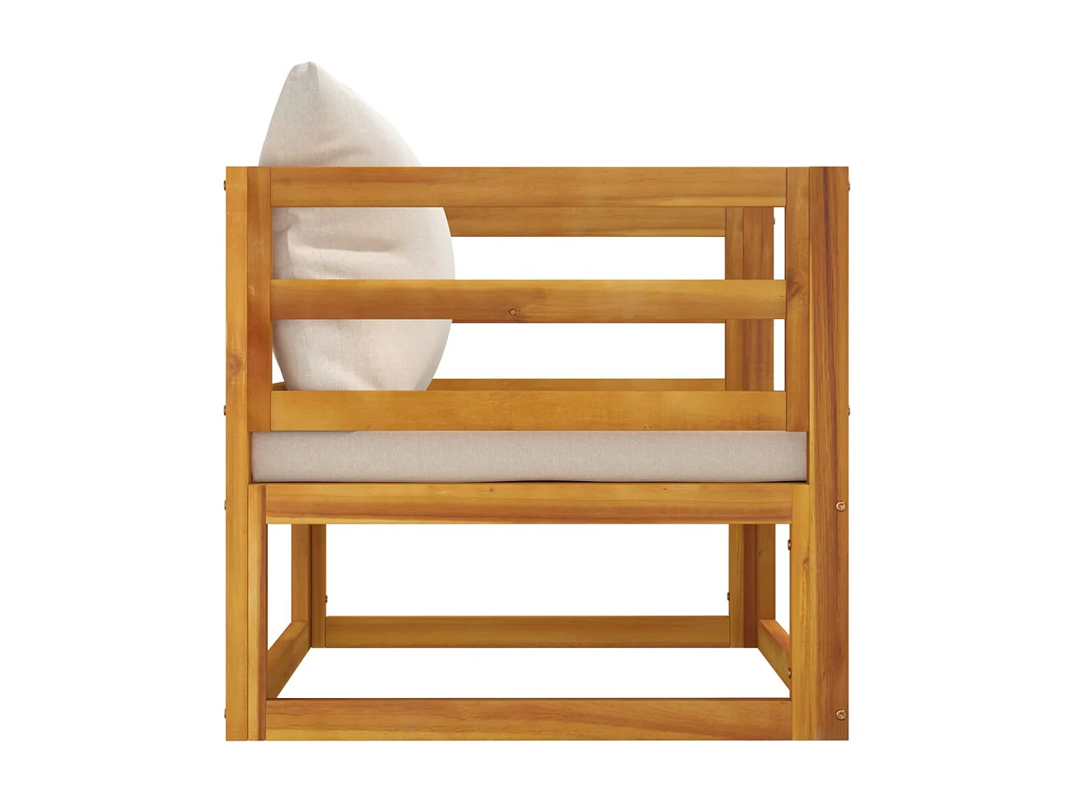 Chaise de jardin avec coussins gris clair bois massif d'acacia FR64442