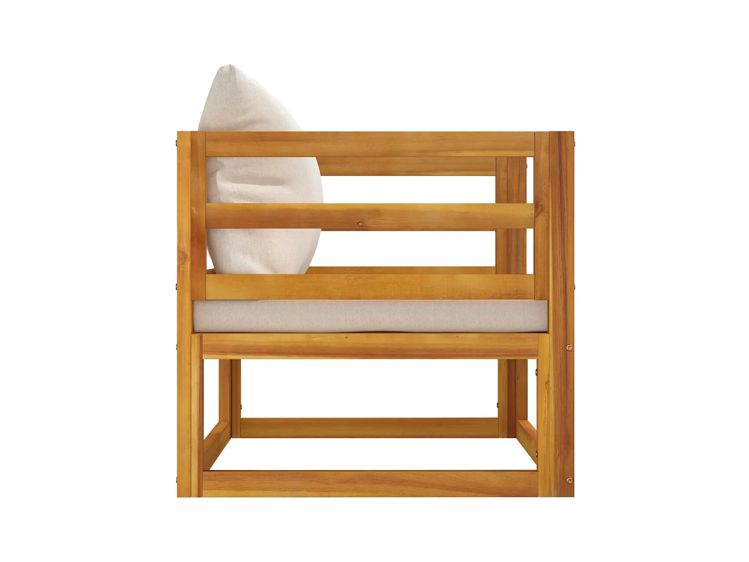 Chaise de jardin avec coussins gris clair bois massif d'acacia FR64442