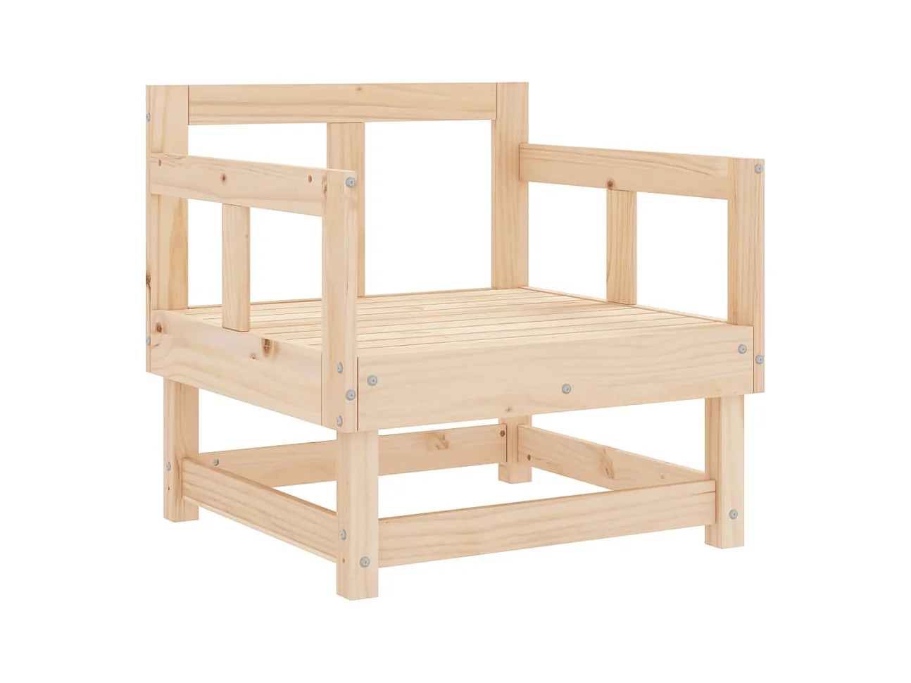 Lot de 2 Chaises de jardin bois massif de pin FR34301
