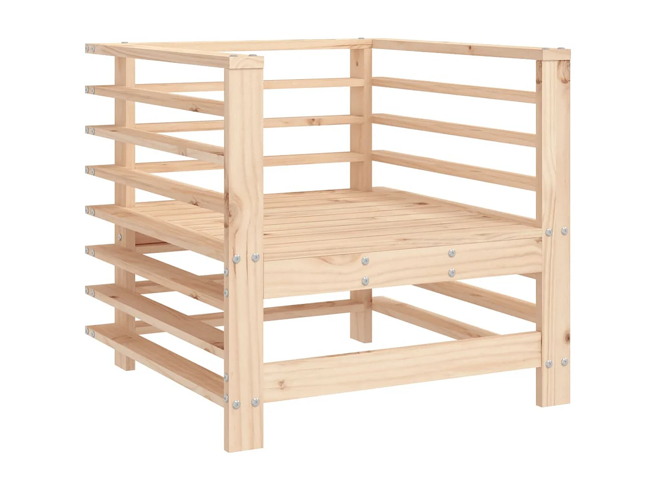 Lot de 2 Chaises de jardin bois massif de pin FR27909