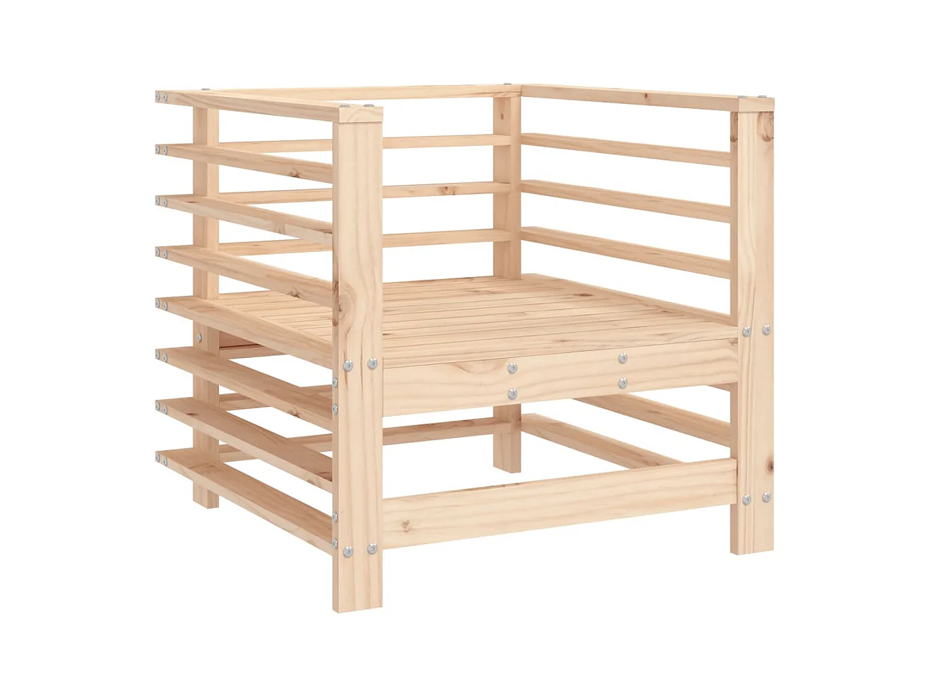 Lot de 2 Chaises de jardin bois massif de pin FR27909