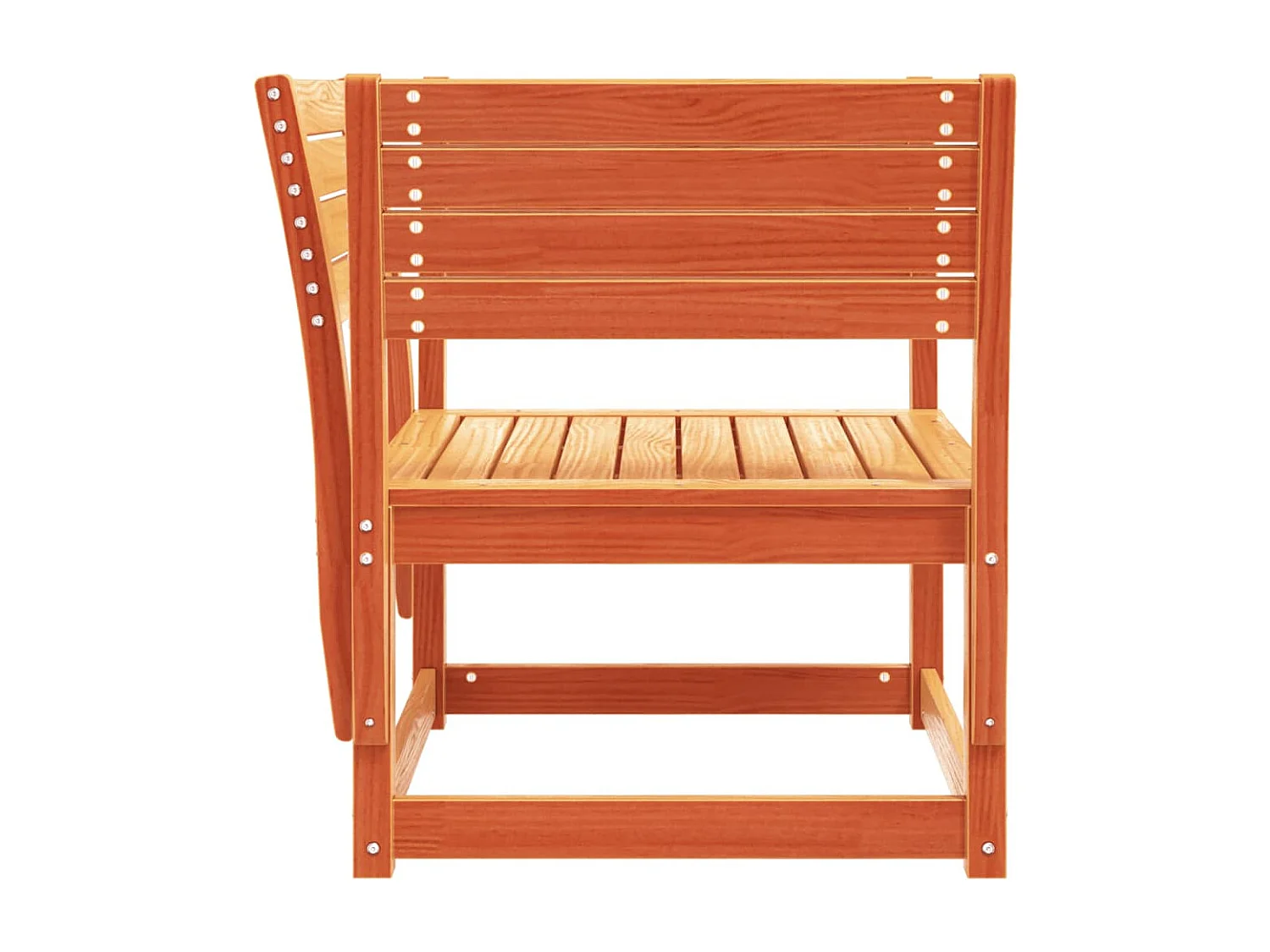 Chaise de jardin cire marron bois de pin massif FR568487