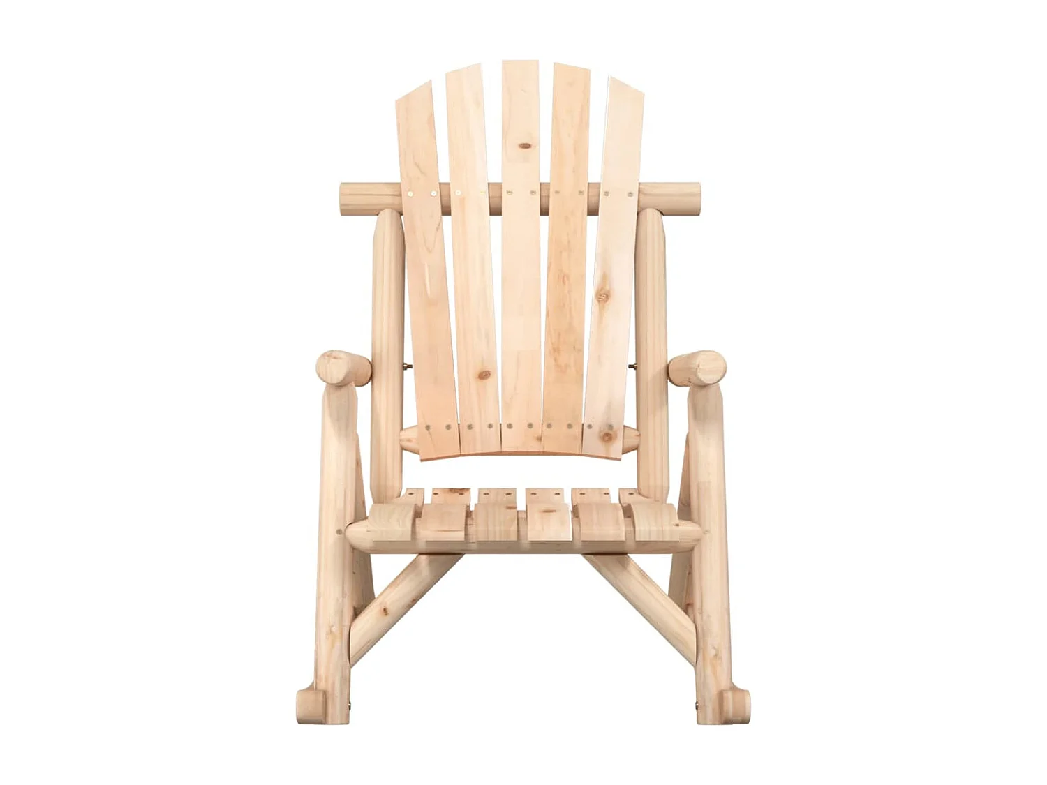 Chaise à bascule de jardin 69x96x101 cm bois massif d'épicéa FR53052