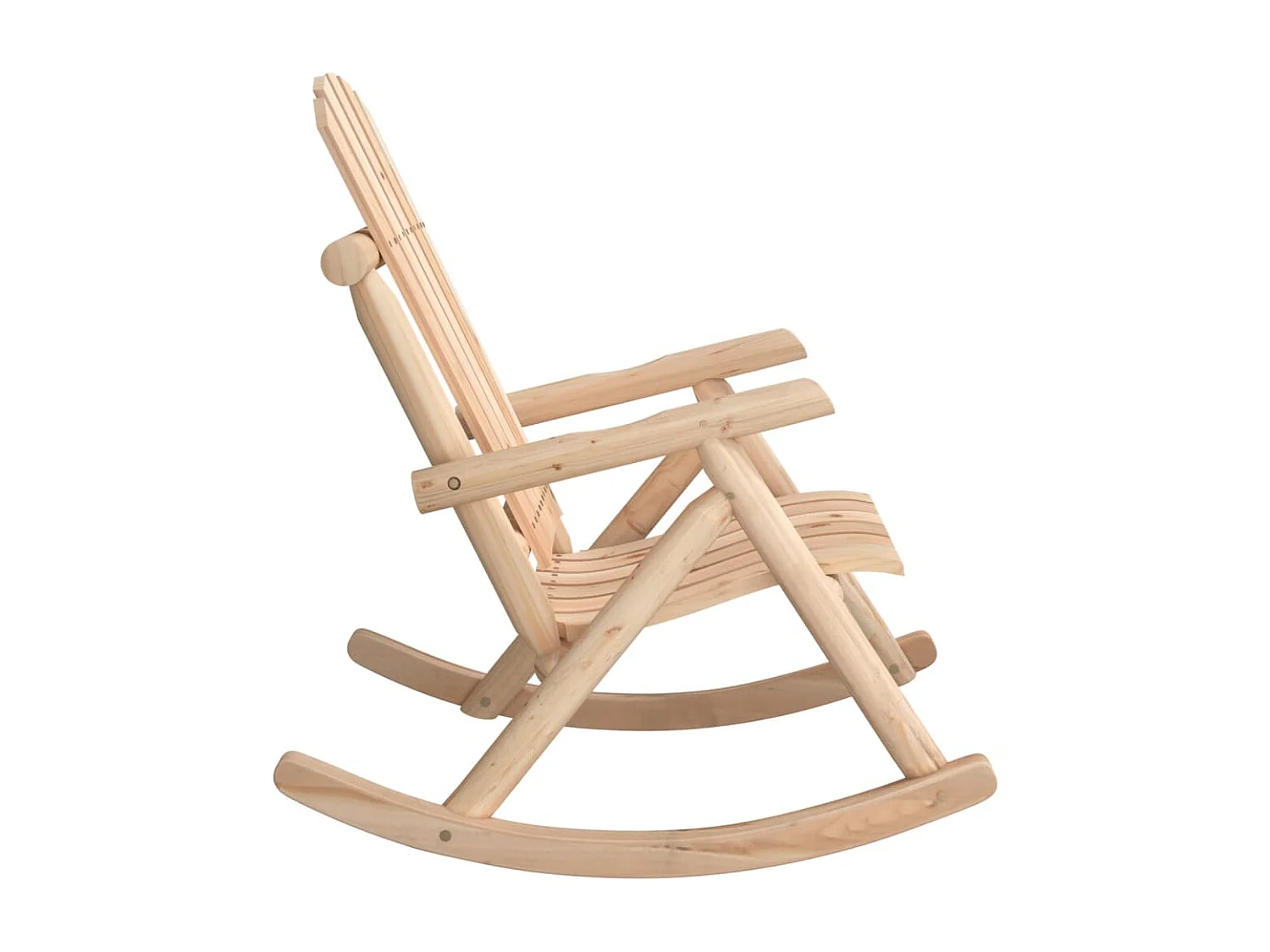 Chaise à bascule de jardin 69x96x101 cm bois massif d'épicéa FR53052