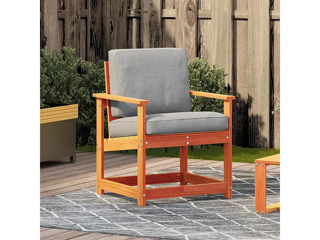 Tuinstoel 62x56x77 cm massief grenenhout wasbruin BE236550