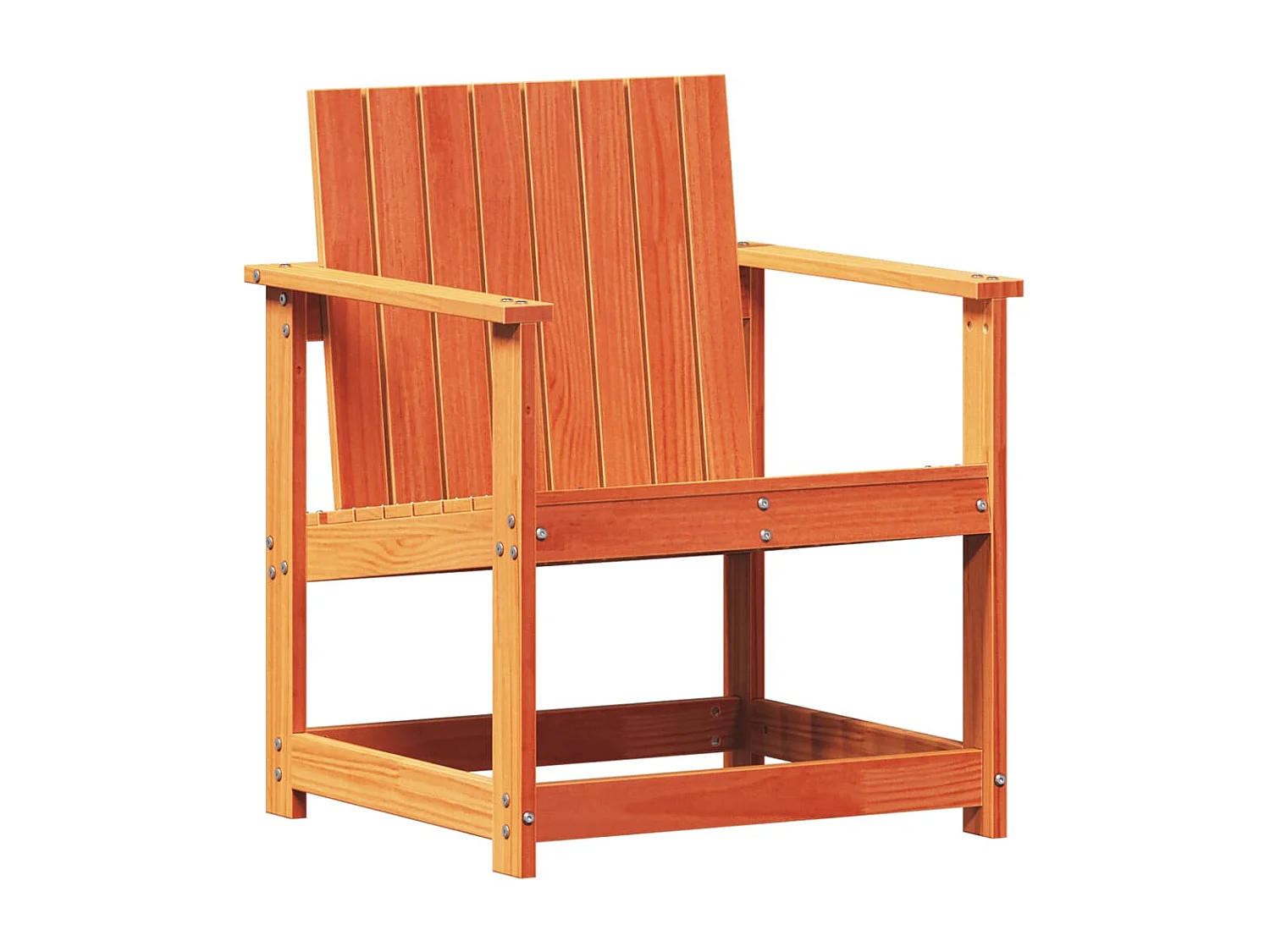 Chaise de jardin cire marron 62x56x77 cm bois de pin massif FR95927