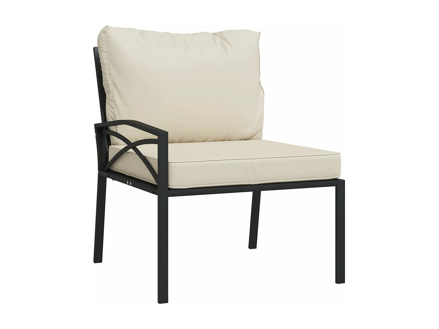 Tuinstoelen met zandkleurige kussens 2 st 62x75x79 cm staal BE760094