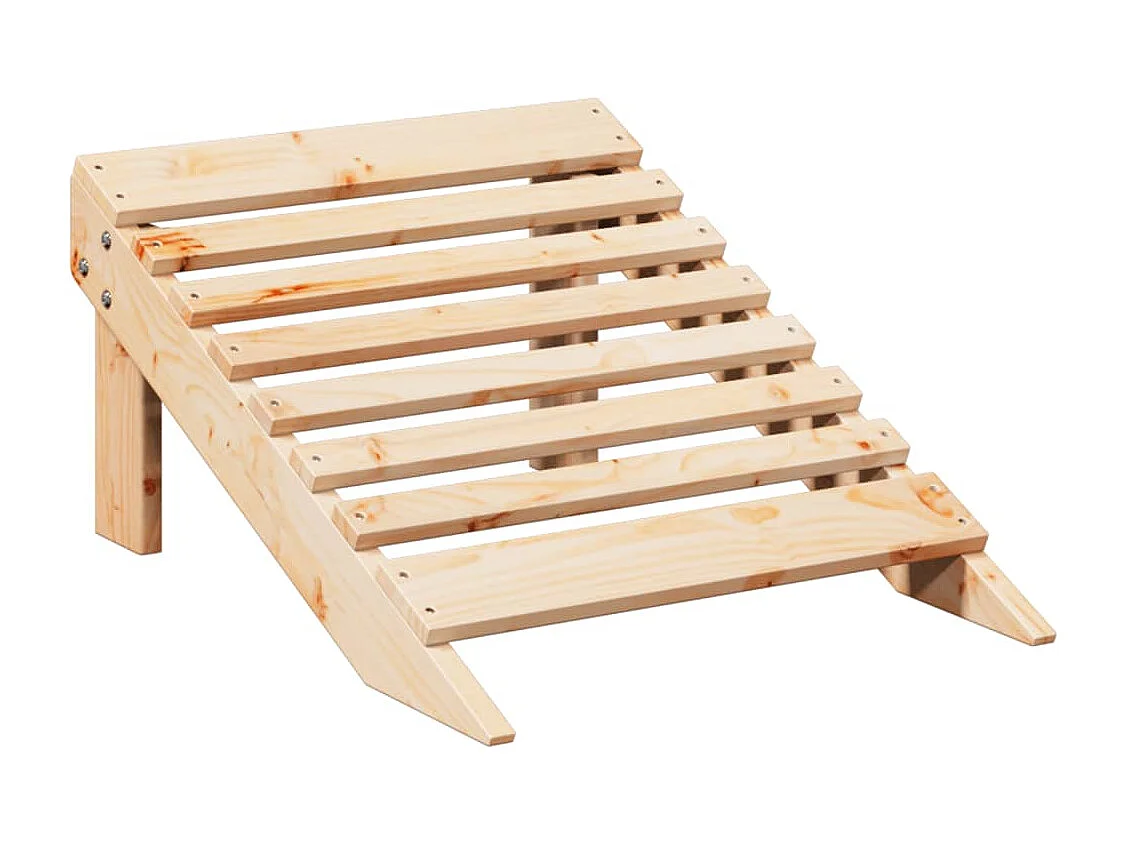 Chaise Adirondack avec pouf bois massif de sapin FR550173