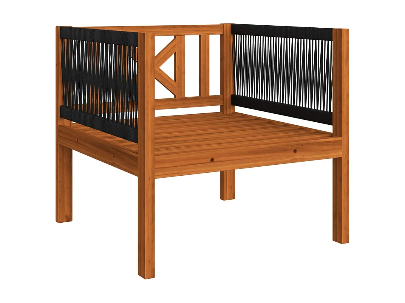 Tuinstoel met kussen massief acaciahout BE327844