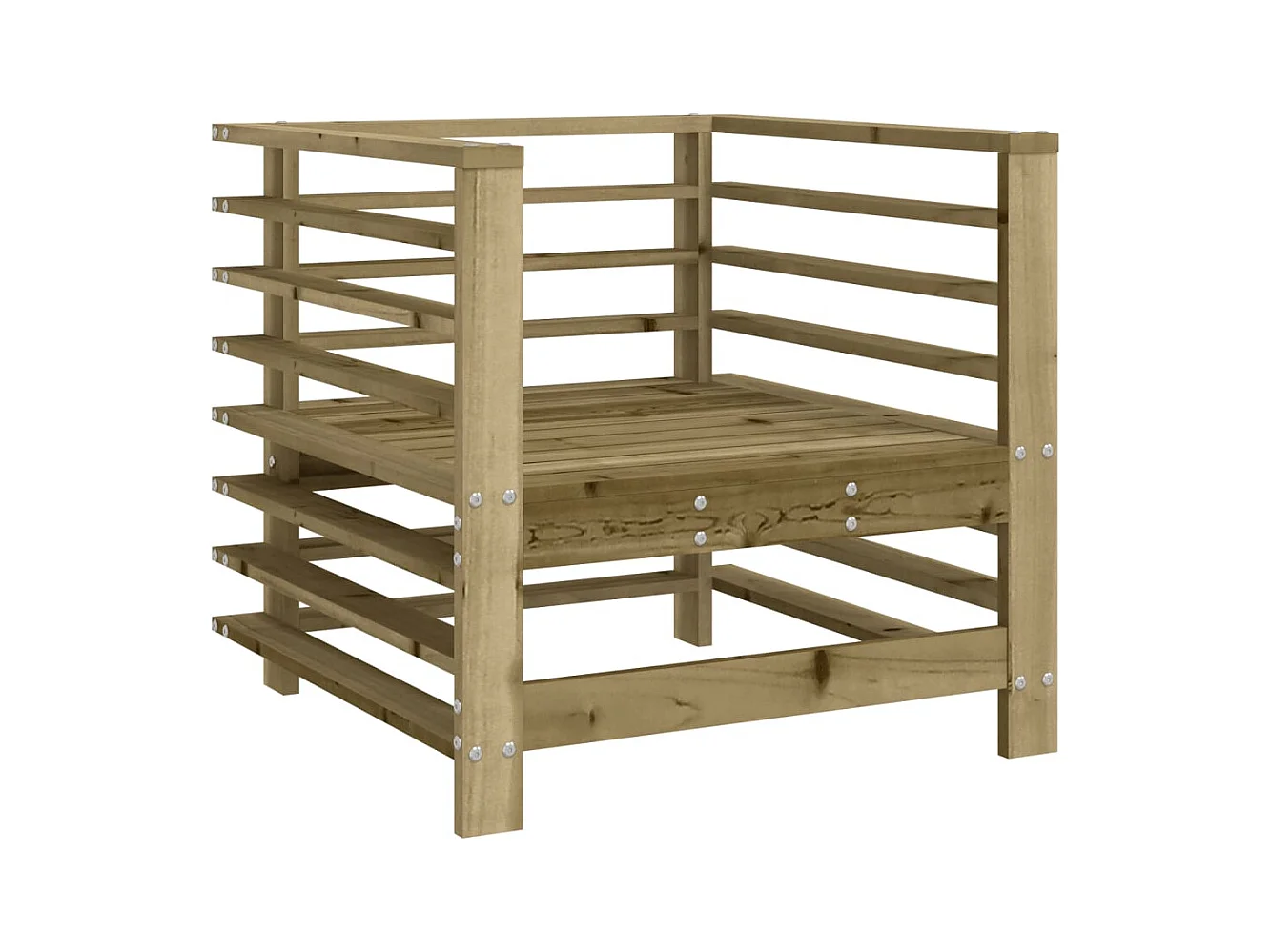 Lot de 2 Chaises de jardin bois de pin imprégné FR56464