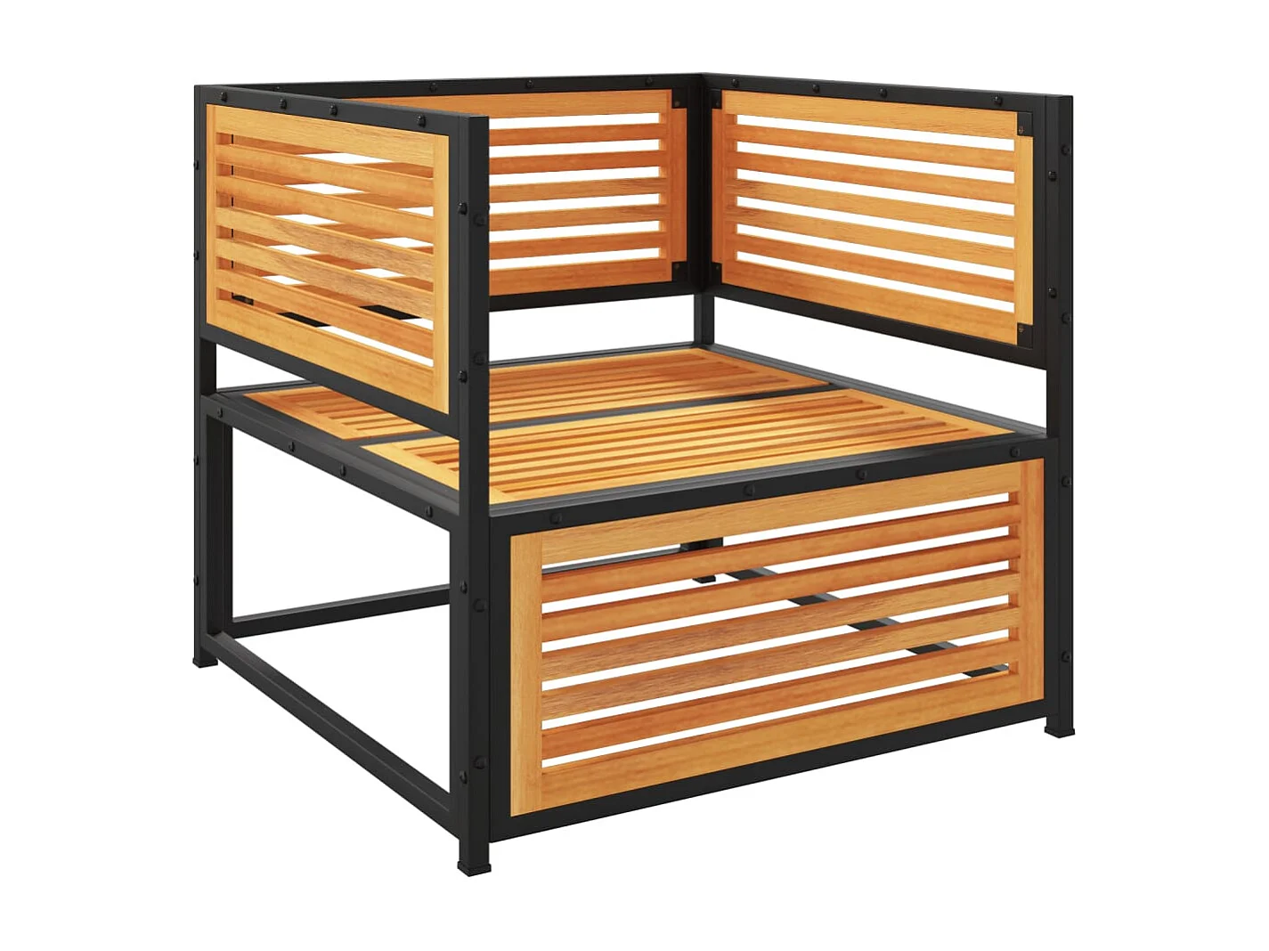 Chaise de jardin avec coussins bois massif d'acacia FR64401