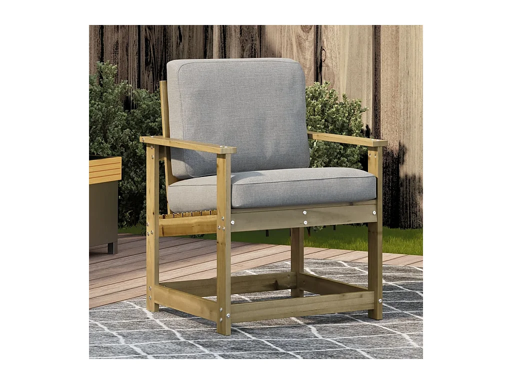 Chaise de jardin 62x56x77 cm bois de pin imprégné FR60255