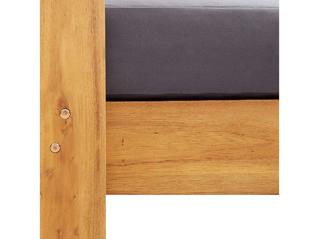 Chaise de jardin avec coussin Gris foncé Bois d'acacia solide FR52244