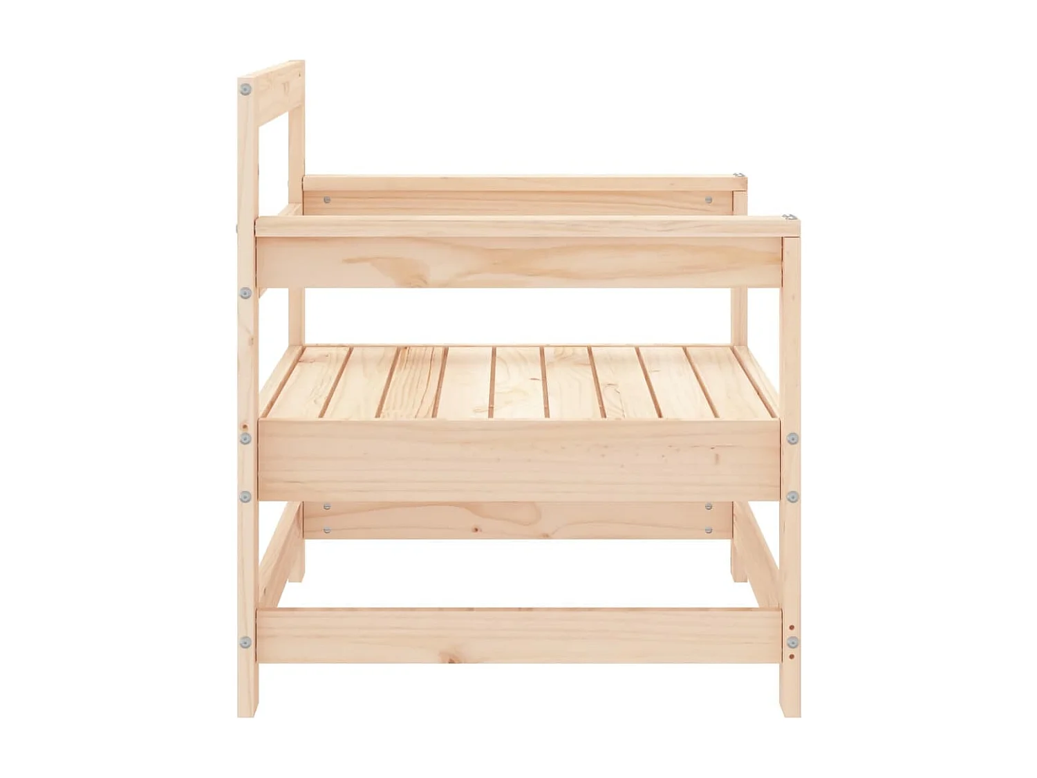 Lot de 2 Chaises de jardin bois massif de pin FR93326