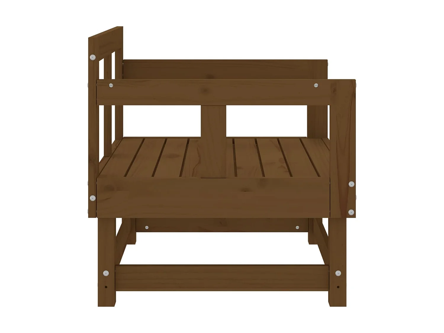 Lot de 2 Chaises de jardin marron miel bois massif de pin FR63120