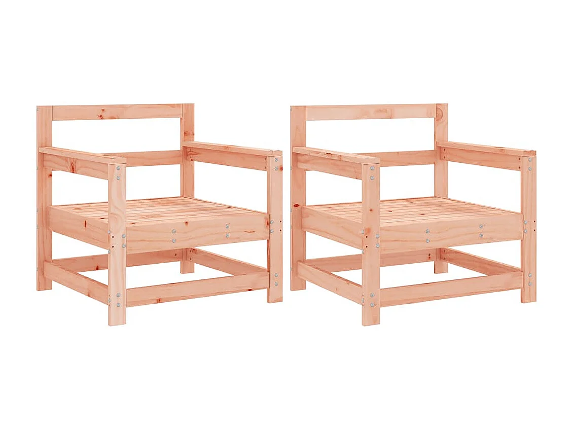 Lot de 2 Chaises de jardin cm bois massif douglas FR14105