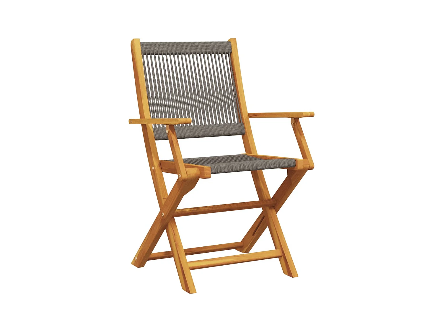 Ensemble de bistro 3 pcs gris polypropylène et bois massif FR83099