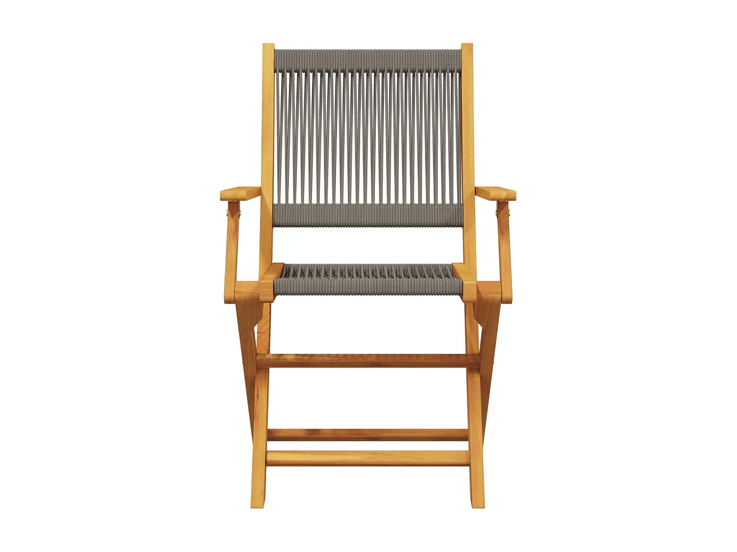 Ensemble de bistro 3 pcs gris polypropylène et bois massif FR83099