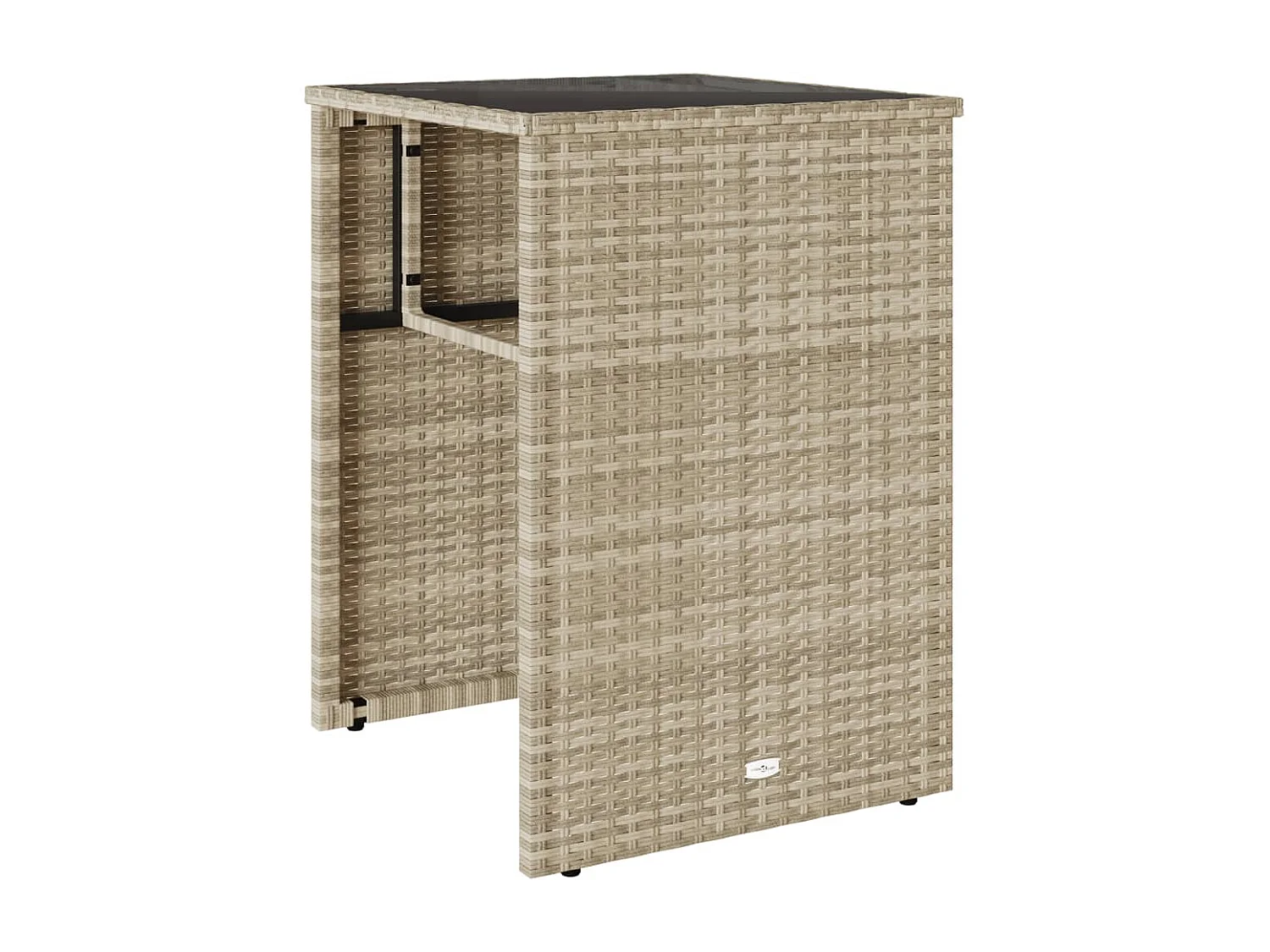 Ensemble de bistro 3 pcs et coussins gris clair résine tressée FR75097