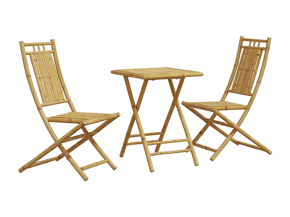 Ensemble de bistro 3 pcs bambou FR37692
