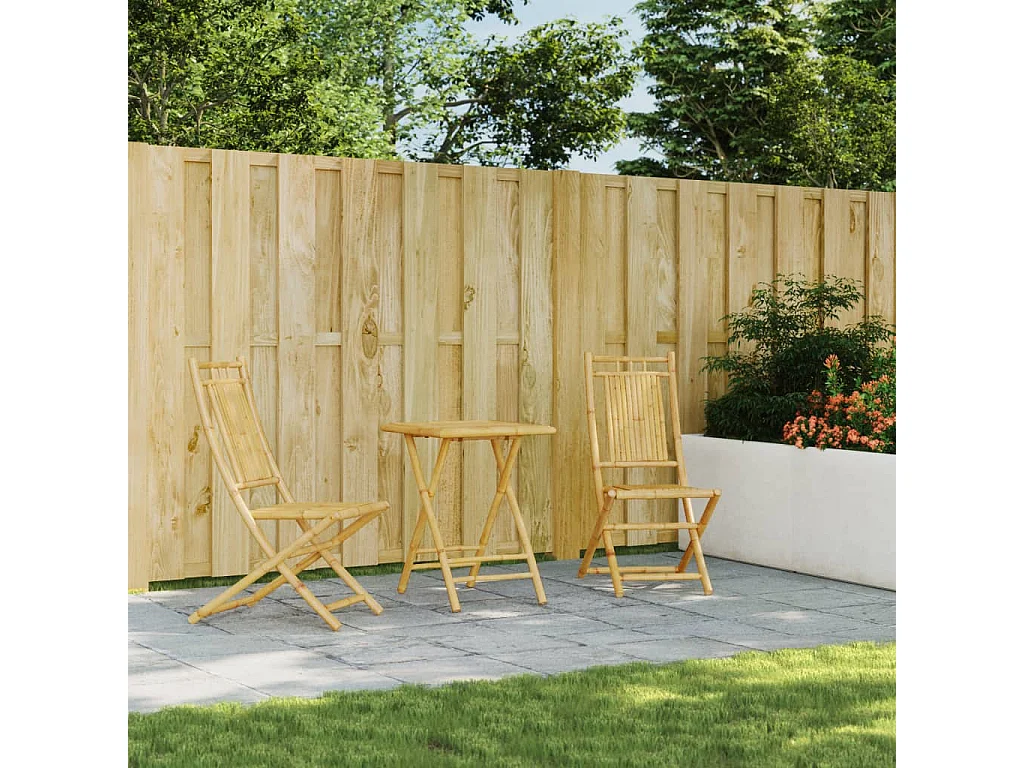 Ensemble de bistro 3 pcs bambou FR37692