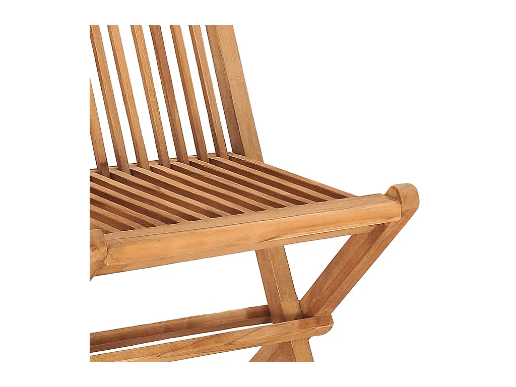 Ensemble à manger de jardin pliable avec coussin 3 pcs Teck FR14501