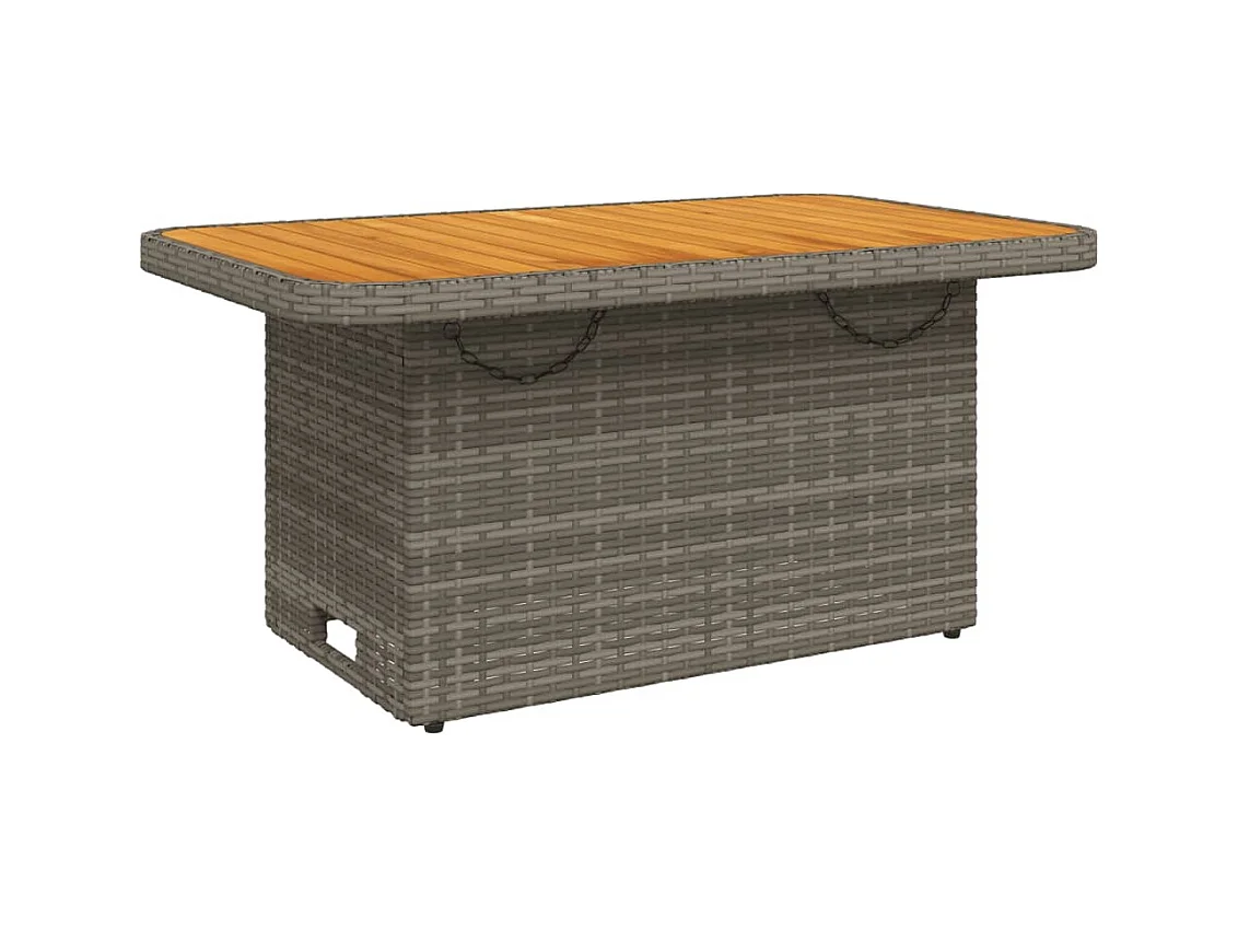 Ensemble à manger de jardin et coussins 2 pcs gris rotin FR18936