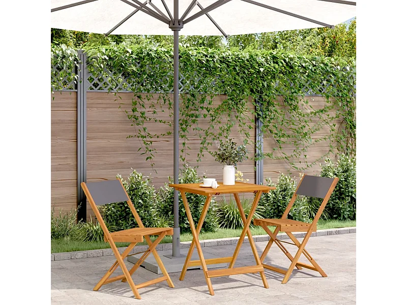 Ensemble de bistro 3 pcs anthracite tissu et bois massif FR61779