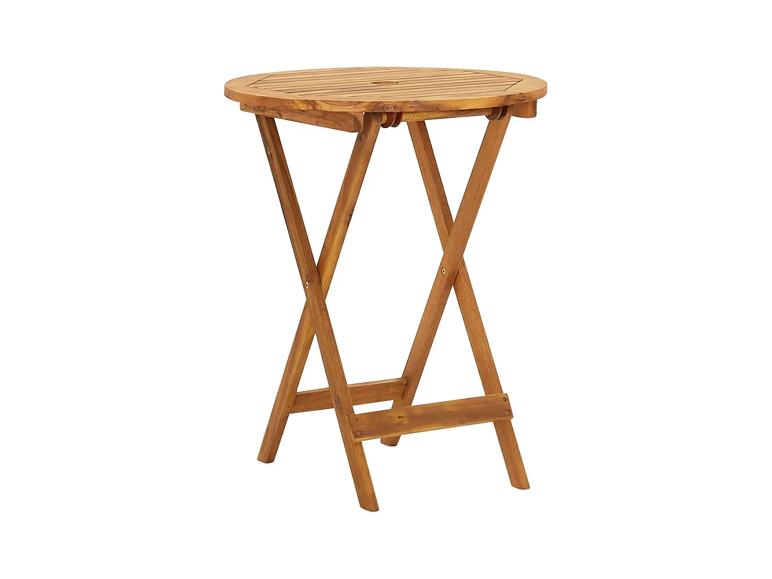 Mesa y sillas bistró plegables 3 pzas madera maciza de acacia ES457000